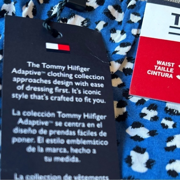 Tommy Hilfiger Adaptive Tommy Print Midi Skirt with Pull Up Loops, Size 14 - Picture 8 of 8